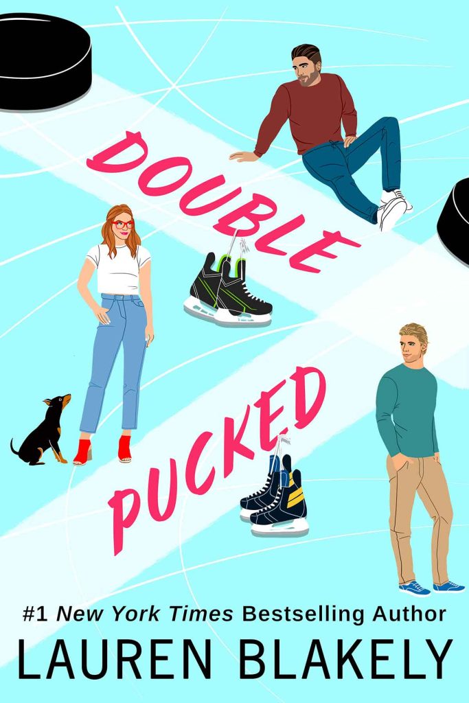 Book cover for 'DOUBLE PUCKED (My Hockey Romance Book 1)' by Lauren Blakely