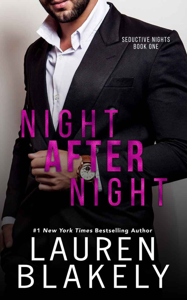 Book cover for 'NIGHT AFTER NIGHT (Seductive Nights Book 1)' by Lauren Blakely