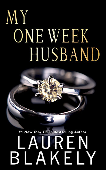 Book cover for 'MY ONE WEEK HUSBAND (The Extravagant Book 3)' by Lauren Blakely