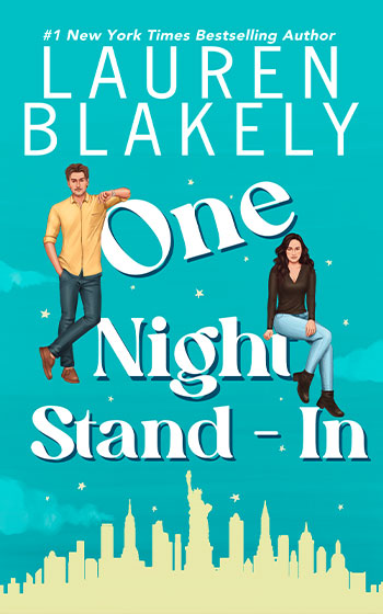 Book cover for 'ONE NIGHT STAND-IN (Boyfriend Material Book 3)' by Lauren Blakely