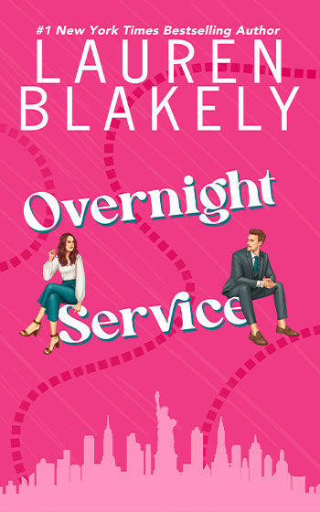 Book cover for 'OVERNIGHT SERVICE (Boyfriend Material Book 4)' by Lauren Blakely