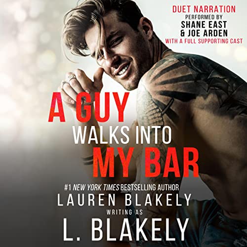 Audiobook cover for 'A WALKS INTO MY BAR' by Lauren Blakely